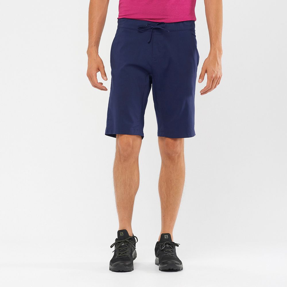 Salomon Singapore Mens Shorts - EXPLORE M Navy | 13984-ZTOF